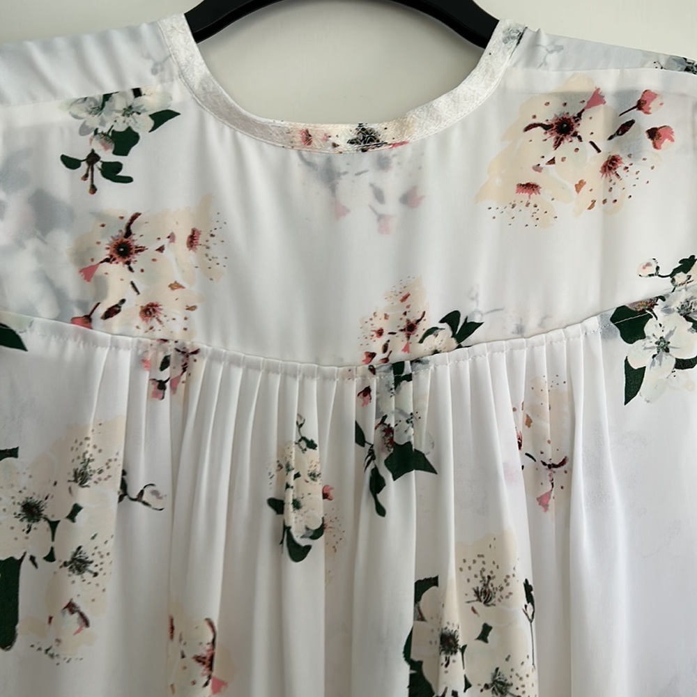 Lucky Brand Top white and pink sleeveless shear top size XL - Picture 5 of 6